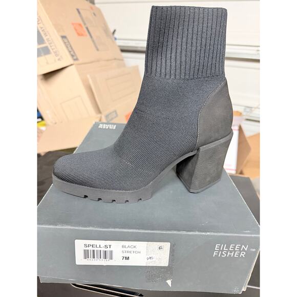 Eileen Fisher Spell Recycled Stretch Knit Bootie - Picture 7 of 8